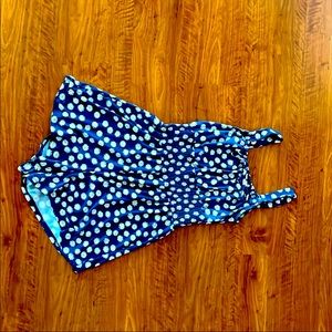 Blue daisy romper with tie